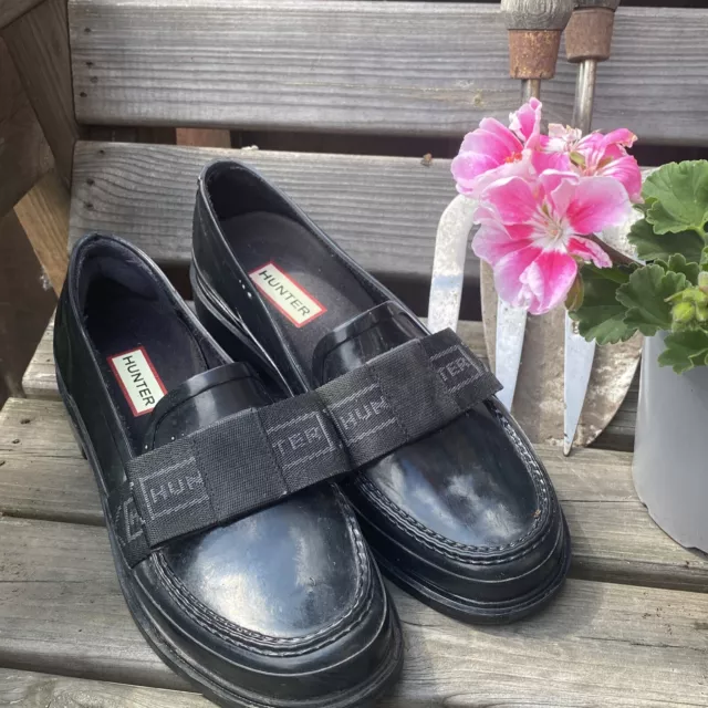 Hunter Women’s Size 4 Original Waterproof Penny Loafers Rain Shoes