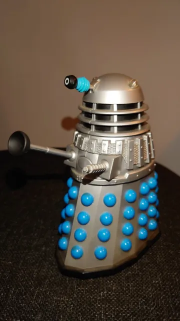 Doctor Who Talking Dalek Silver With Blue Spots Product Enterprise.