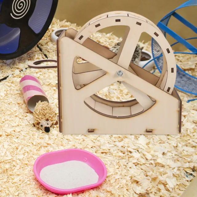 Hölzern Laufrad Aus Holz Für Haustiere Hamsterrad Spielzeug