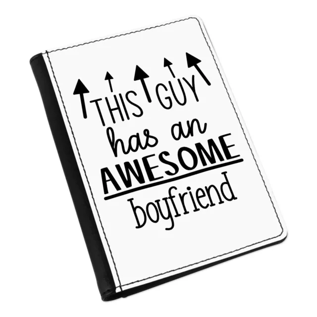 This Guy Has An Awesome Boyfriend Passport Holder Cover Case Valentines Day Love