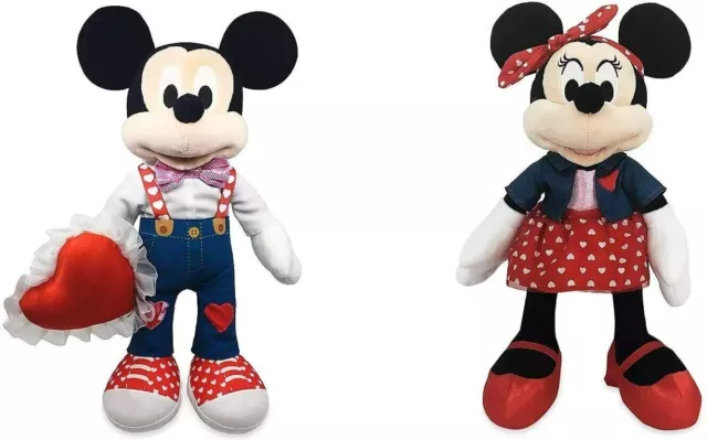 Disney Mickey Mouse & Minnie Mouse Plush Set – 2021 Valentine's Day 16" NWT