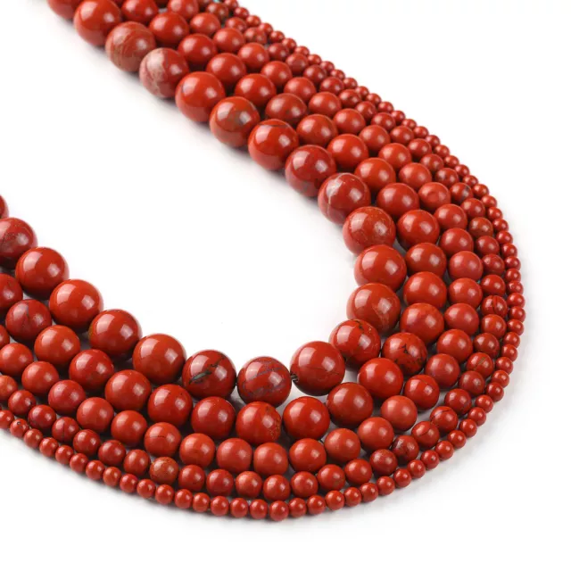 Natural Red Jasper Beads Loose Beads Grade AAA Round Shape Beads 15" Full Strand