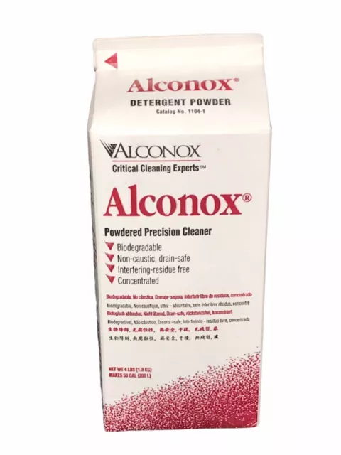 ALCONOX Powdered Precision Concentrated Cleaner 1104-1 4lb Carton EXP 12/22