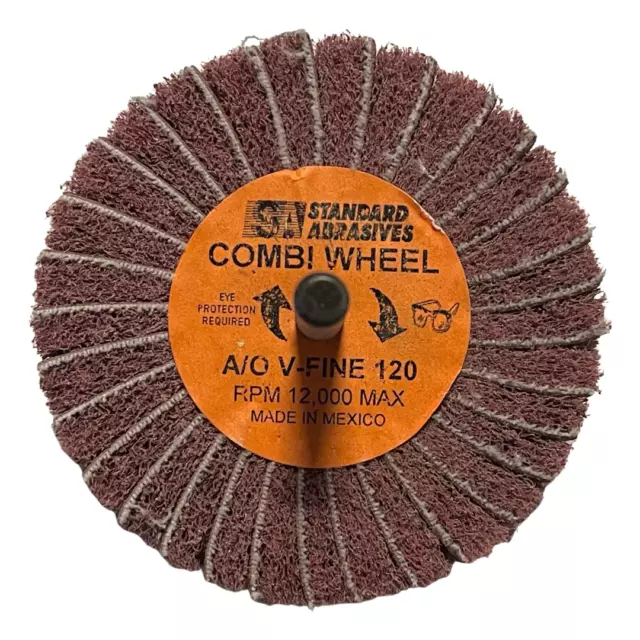 Standard Abrasives 3" x 1" x 1/4" Buff & Blend Combi-Wheel Very Fine A/O 120G