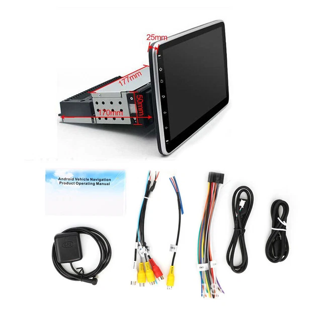 Single DIN 10.1" Android 8.1 Car 2GB+32GB Stereo GPS Navi MP5 Player WiFi Radio