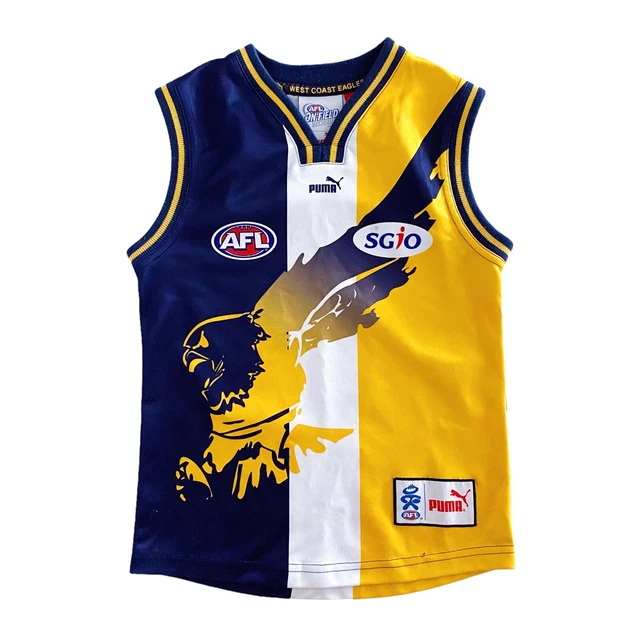 WEST COAST EAGLES Boys Guernsey Puma AFL Vintage 2005 Youth - 10 $32.97 -  PicClick AU