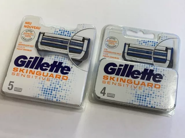 Gillette SkinGuard Sensitive, Fusion5 Rasierklingen  9 Stück Original, Neu OvP