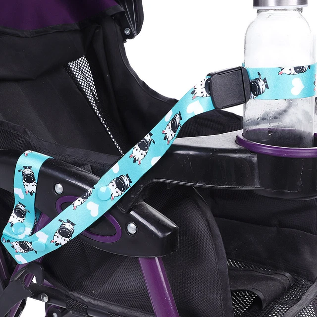 ()2.5cm Baby Feeding Bottle Cup Adjustable Strap Holder Stroller Toy