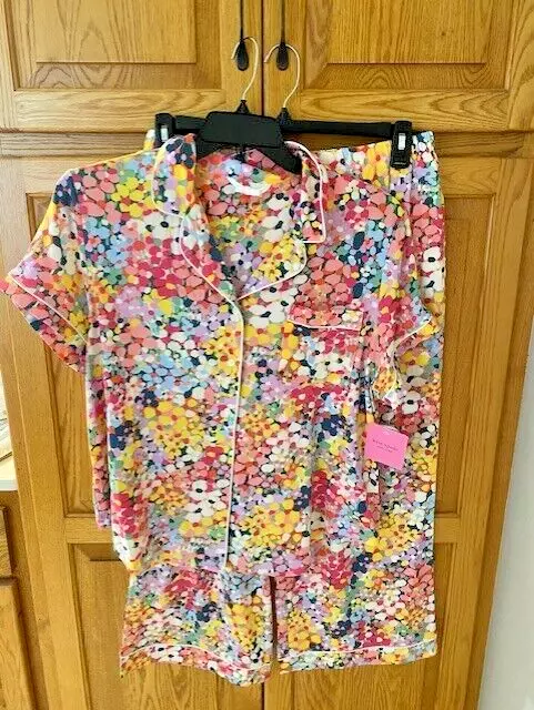 NWT Kate Spade New York 2 Piece Pajamas Size 1X Floral Colorful $92.00