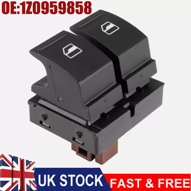 Electric Window Control Double Switch Front Right For Skoda Fabia 2 Ii 1Z0959858