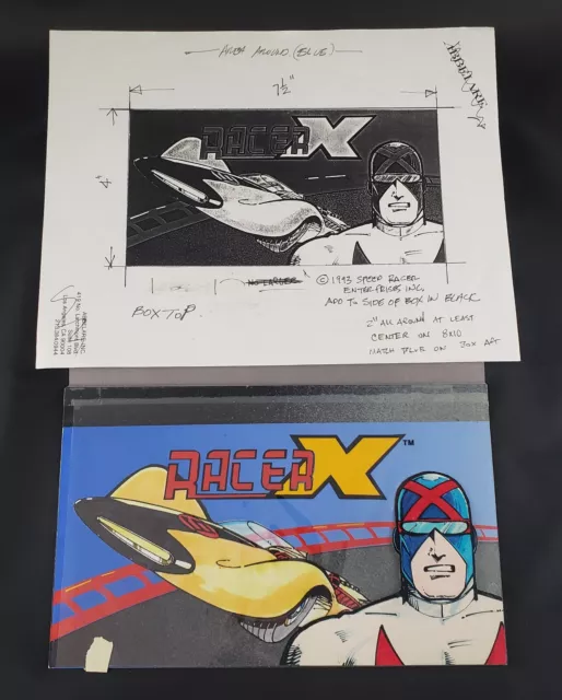 1990s Speed Racer Abbelare Racer X Character Watch Original Box Lid Art Artwork