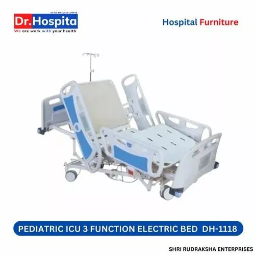 DH-1118 Pediatric ICU 3 Function Electric Hospital Bed Blue And White Mild Steel