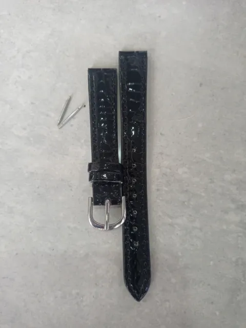 Cinturino di Ricambio, in ecopelle nero, per Orologio da Polso
