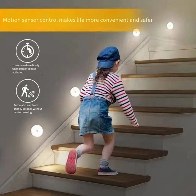 LED REMOTE CONTROL Three-Color Cabinet Light, Motion Sensor ...