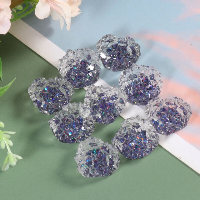 10 Pcs Crystal Pendant Crystal Loose Jewlery Bracelet Hair Ties Bead