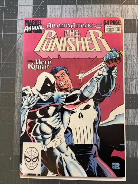 Punisher Annual #2 1989 1St Meeting With Moon Knight Nice Very Fine+ Comic!!!