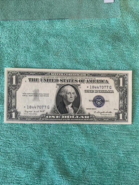 $1 1935G Star w/out motto Silver Certificate one dollar, series G