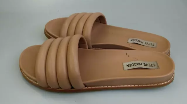 Steve Madden Women's Drips Slide Sandal Nude beige Size 6.5 *