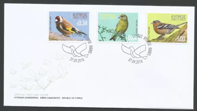 Cyprus Stamps SG 2018 Birds of Cyprus - Official FDC