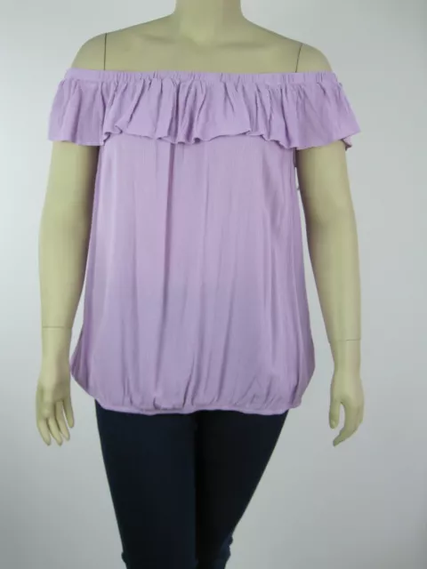 City Chic Ladies Summer Delight Off Shoulder Top sizes 18 Medium Colour Lilac