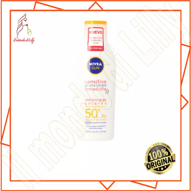 NIVEA-SUN ANTIALERGIAS SOLARES sensitive SPF50+ leche 200 ml