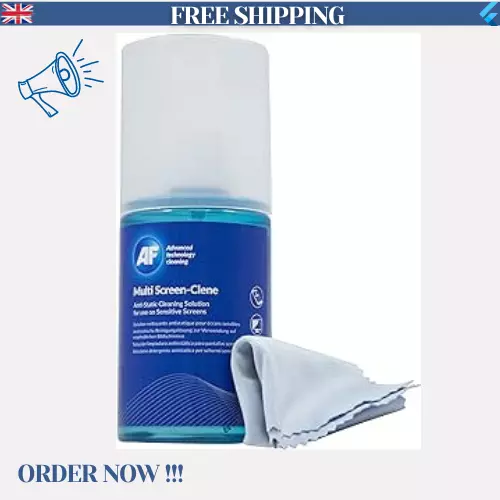 AF Multi Screen-Clene Anti-Static Cleaning Solution 200ml Pump Spray with Cloth