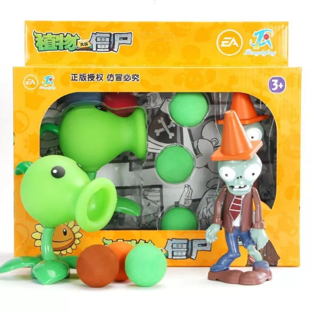 NEW Plants vs Zombies PVZ Peashooter ABS Shooting Bullets Figure Kids Toy Gift