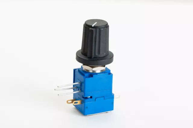 Bourns Model 97 - 5KΩ Potentiometer w/ DPST Switch Back, Includes Collet Knob