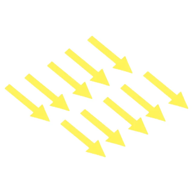 Set 4/40 pezzi 2x1" Adesivo freccia segno freccia direzionale decalcomania pavimento giallo