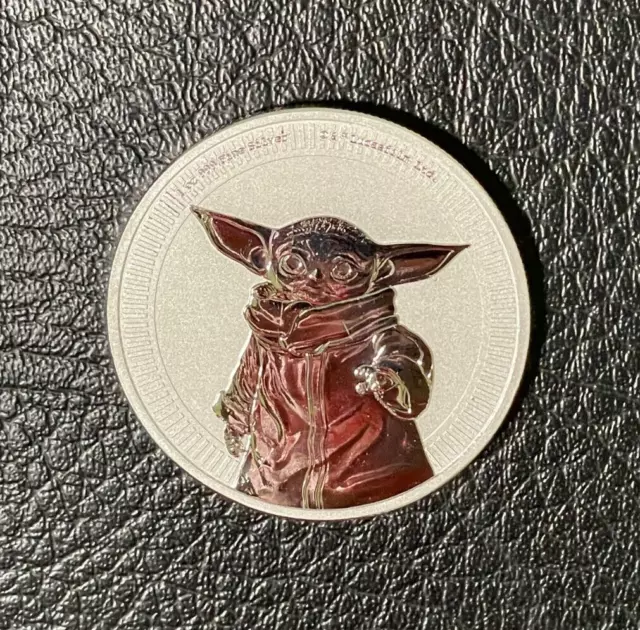 ⭐2021 Niue 1oz Silver Official Star Wars Baby Yoda Grogu Coin BU⭐