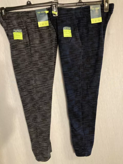 NWT Boys Tek Gear Fleece Joggers Heather Blue or Heather Gray assorted sizes