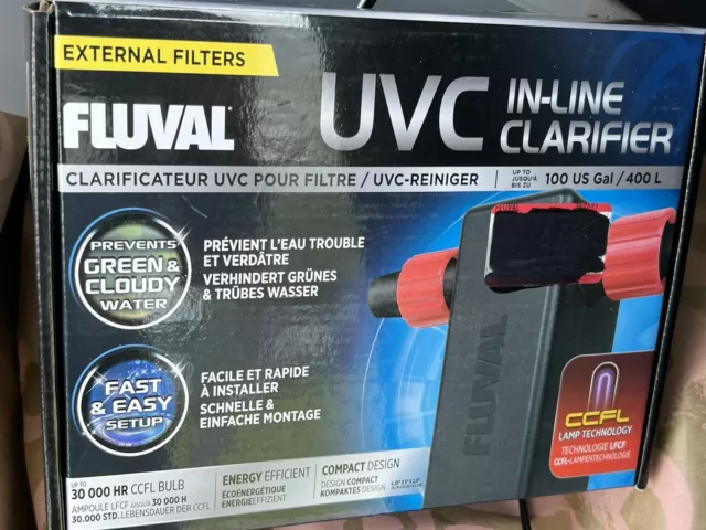 Fluval 100 US GAL UVC In-Line Clarifier  BRAND NEW