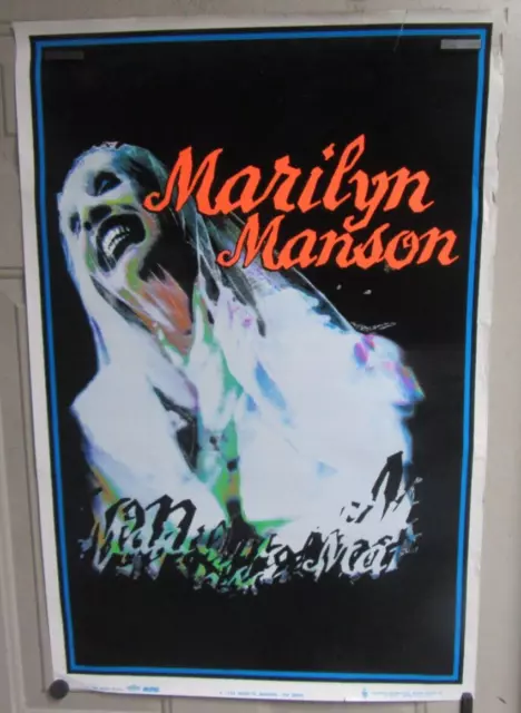 Marilyn Manson Licensed Blacklight Poster "The Bride" 1996 Winterland Super Rare