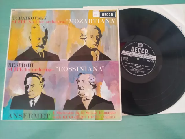 Tschaikowsky Mozartiana Respighi Rossiniana Ansermet 1967 - LP 12 " vinyl VG/VG