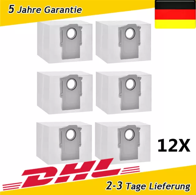 12x Staubbeutel für Roborock S7 MaxV Ultra/Q5+/Q7 Max+/ T8 Roboterstaubsauger