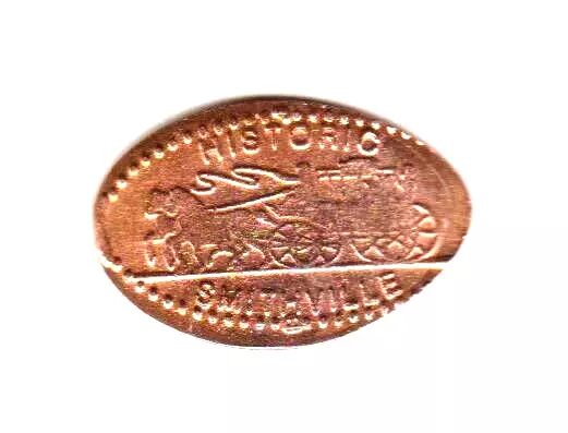 Elongated Penny "HISTORIC SMITHVILLE" Smithville NJ Zinc