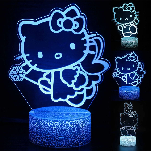 CUTE HELLO KITTY Night Light 7 Color Change Sleep Lamp with Remote ...