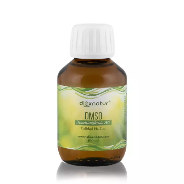 DMSO 70% Dioxnatur® – Botella de Cristal Color Ámbar 100 ml Dimetilsulfóxido