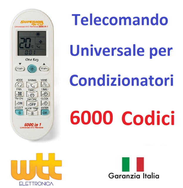 TELECOMANDO UNIVERSALE PER Emmeti Condizionatore Climatizzatore D aria telecomando-universale-per-emmeti-condizionatore-climatizzatore-d-aria