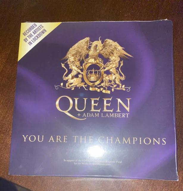 Queen + Adam Lambert You are The Champions 7" NUMBERED 1276/3000 Vinyl Record EP