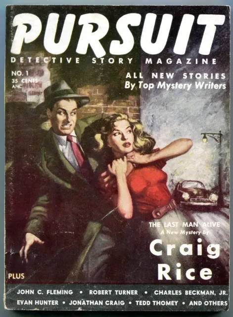 PULP:  Pursuit Detective Story Pulp Digest #1 September 1953- Craig Rice FN