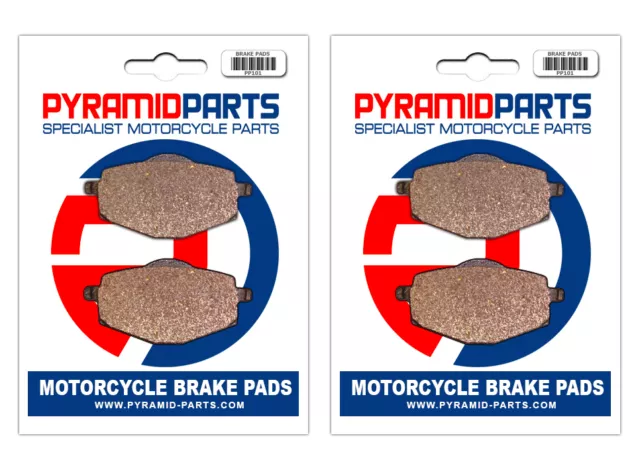 Front & Rear Brake Pads (2 Pairs) for Yamaha DT 125 R, Electric 88-03