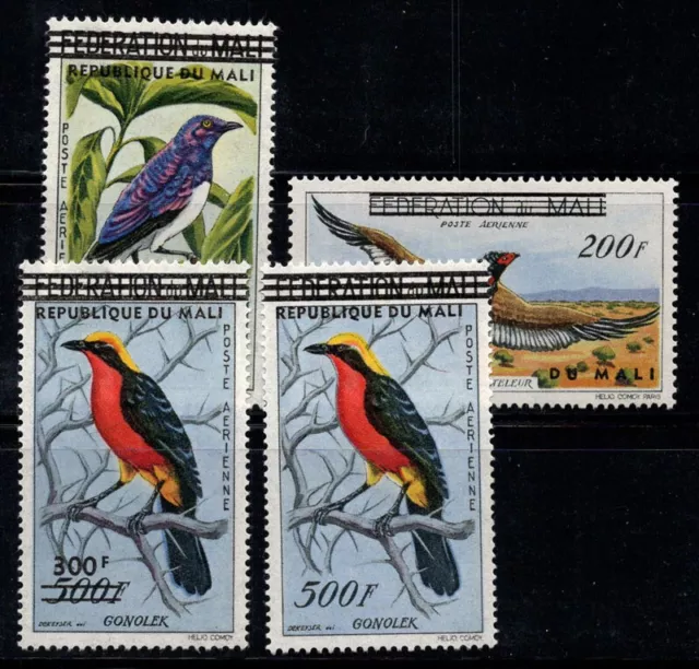 Mali 1960 Mi. 14-17 MNH 100% Airmail birds overprinted