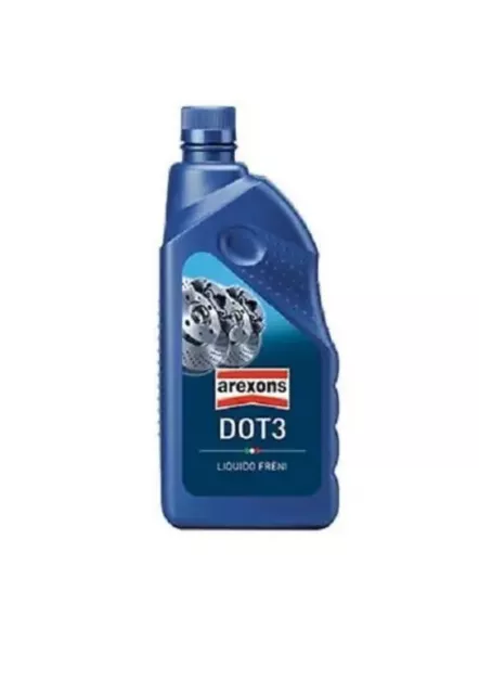 Liquido Olio Freni DOT3 Protettivo Anticorrosivo Auto Moto Arexons 1 Lt