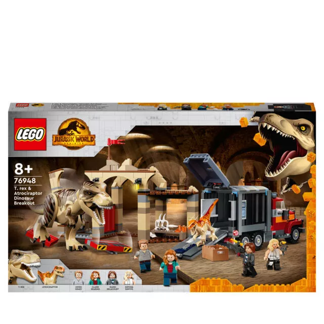 LEGO Jurassic World: T. Rex & Atrociraptor: L'eruzione dei dinosauri (76948)