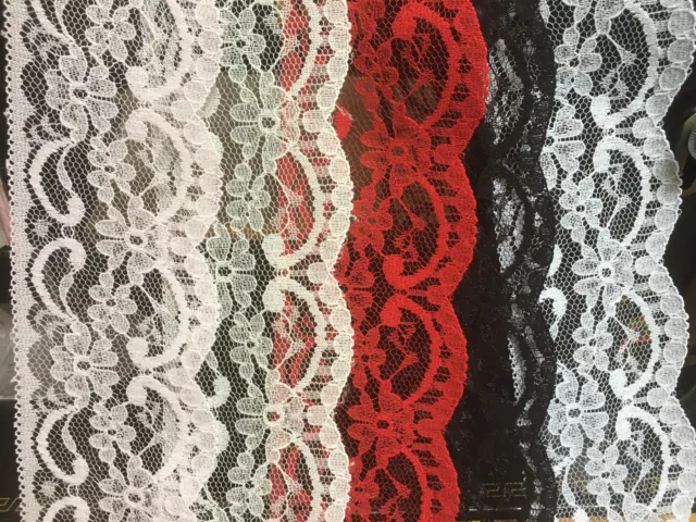 Nottingham Flat Lace Trim 6cm Wide Choice of Colour and Length Sewing Crafts 2