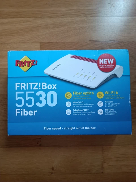 AVM FRITZ!BOX 5530 Fiber, Glasfaser Router Wi-Fi 6, DECT, WLAN, Mesh ...