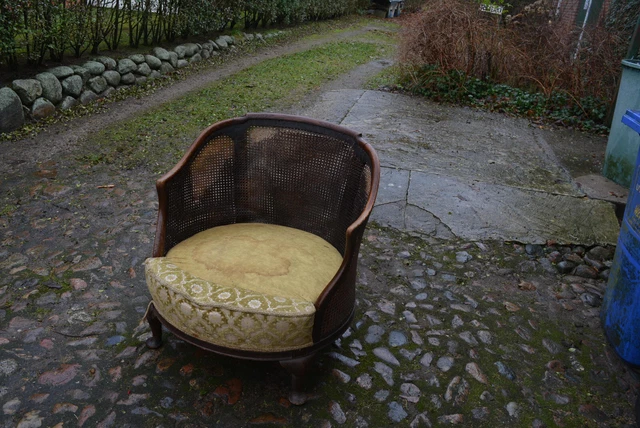 1 Armchair Antique Braided SUPER DECORATIVE Neo Baroque Louis Quince CA 1920 2
