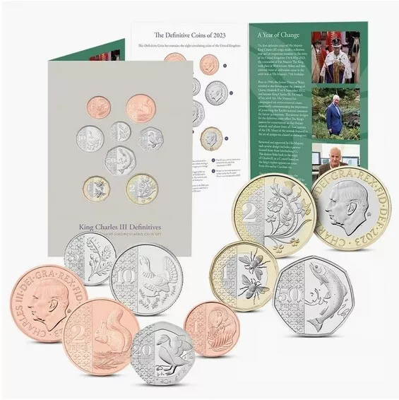 2023 Definitive 8 Coin Set Royal Mint BU New 2023 Design - *CHEAPEST ON EBAY*