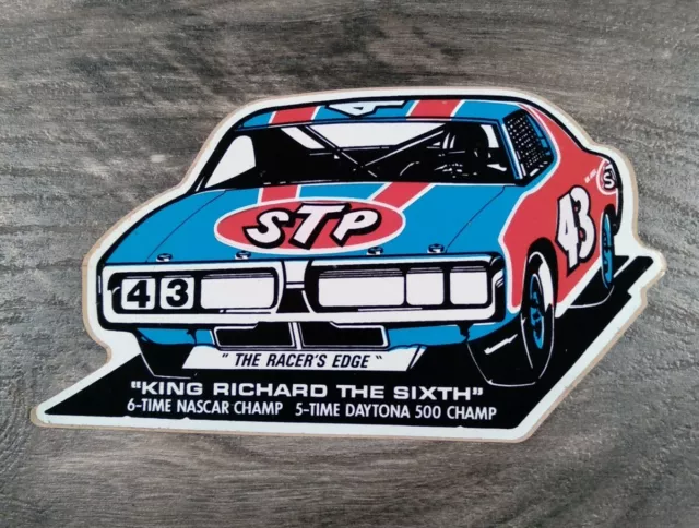 Vintage STP Sticker Featuring Richard Petty "King Richard the Sixth"